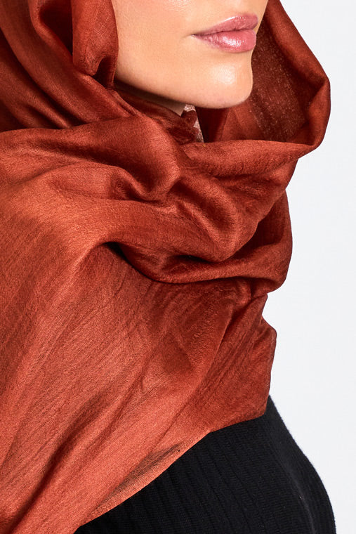 Cashmere Hijab Terracotta