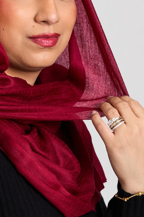 Cashmere Hijab Ruby Red