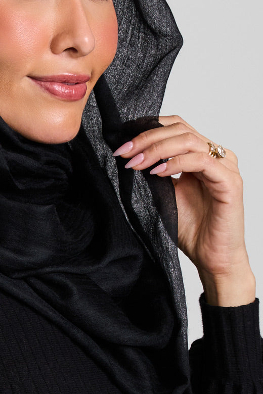 Cashmere Hijab Midnight Black