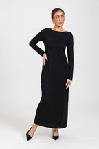 Viscose Jersey Maxi Slip Black