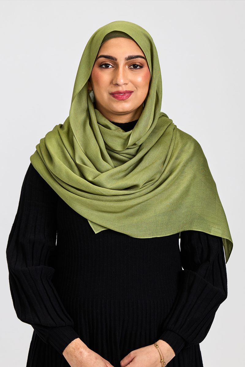 Modal Hijab Set Olive Green