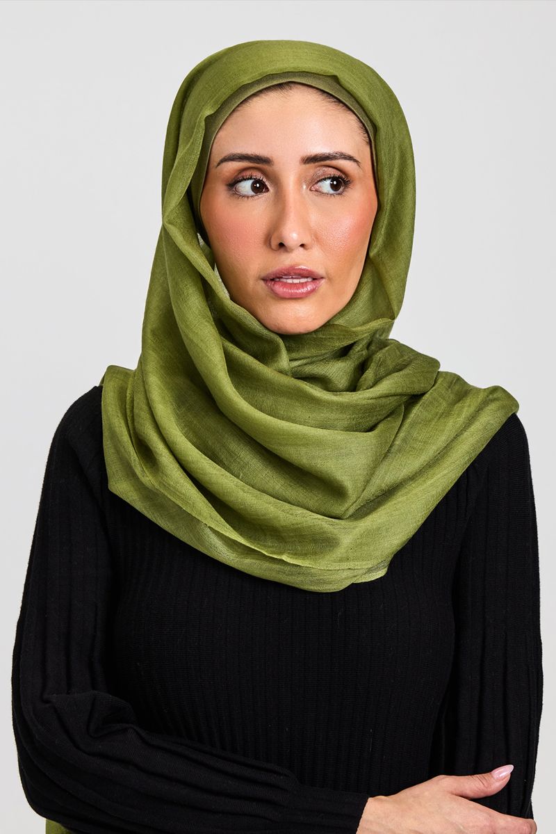 Cashmere Hijab Olive Green