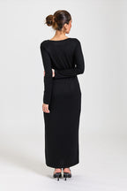Viscose Jersey Maxi Slip Black