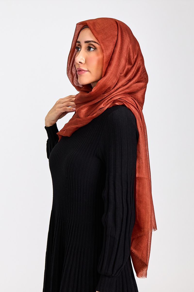 Cashmere Hijab Terracotta