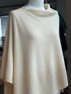 Wool and cashmere blend poncho