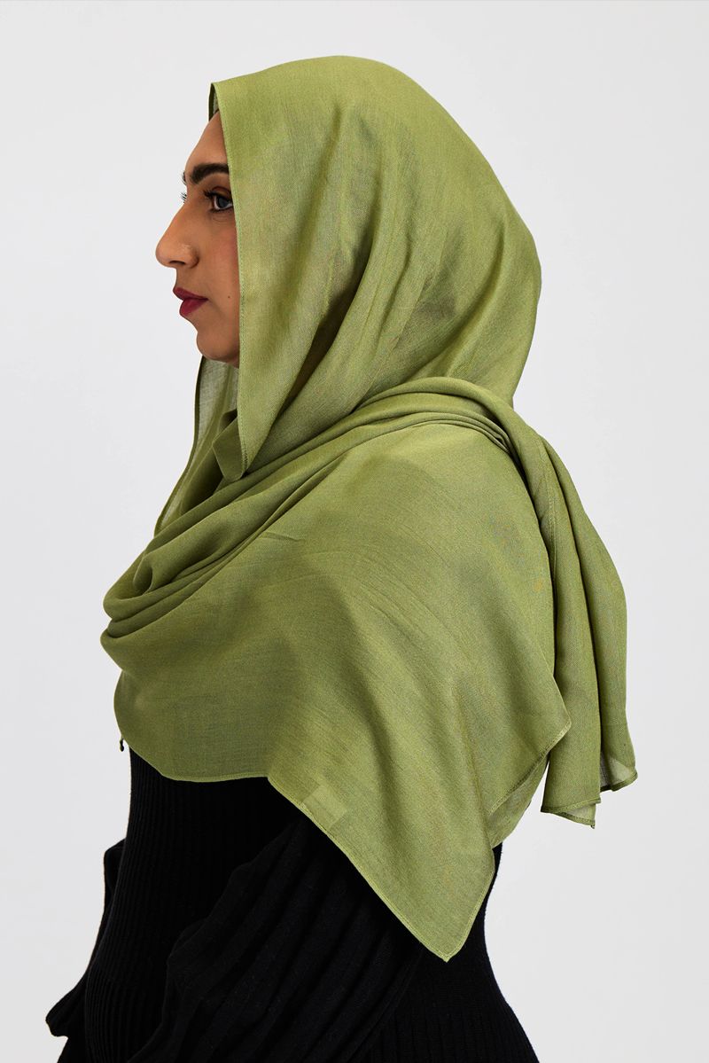Modal Hijab Set Olive Green