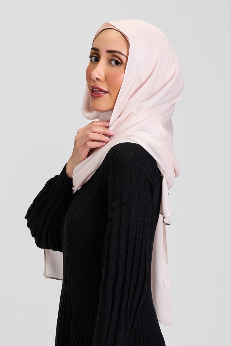 Modal Hijab Set Blush Pink