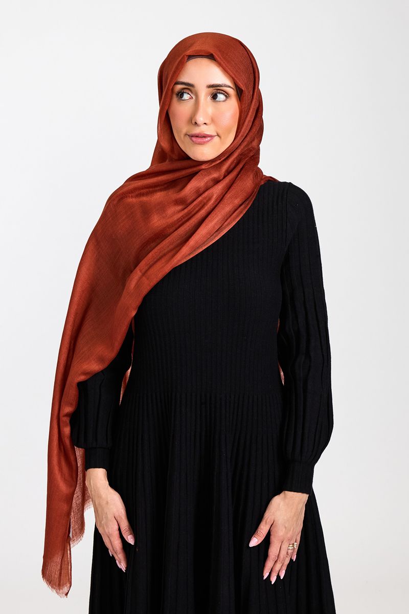 Cashmere Hijab Terracotta