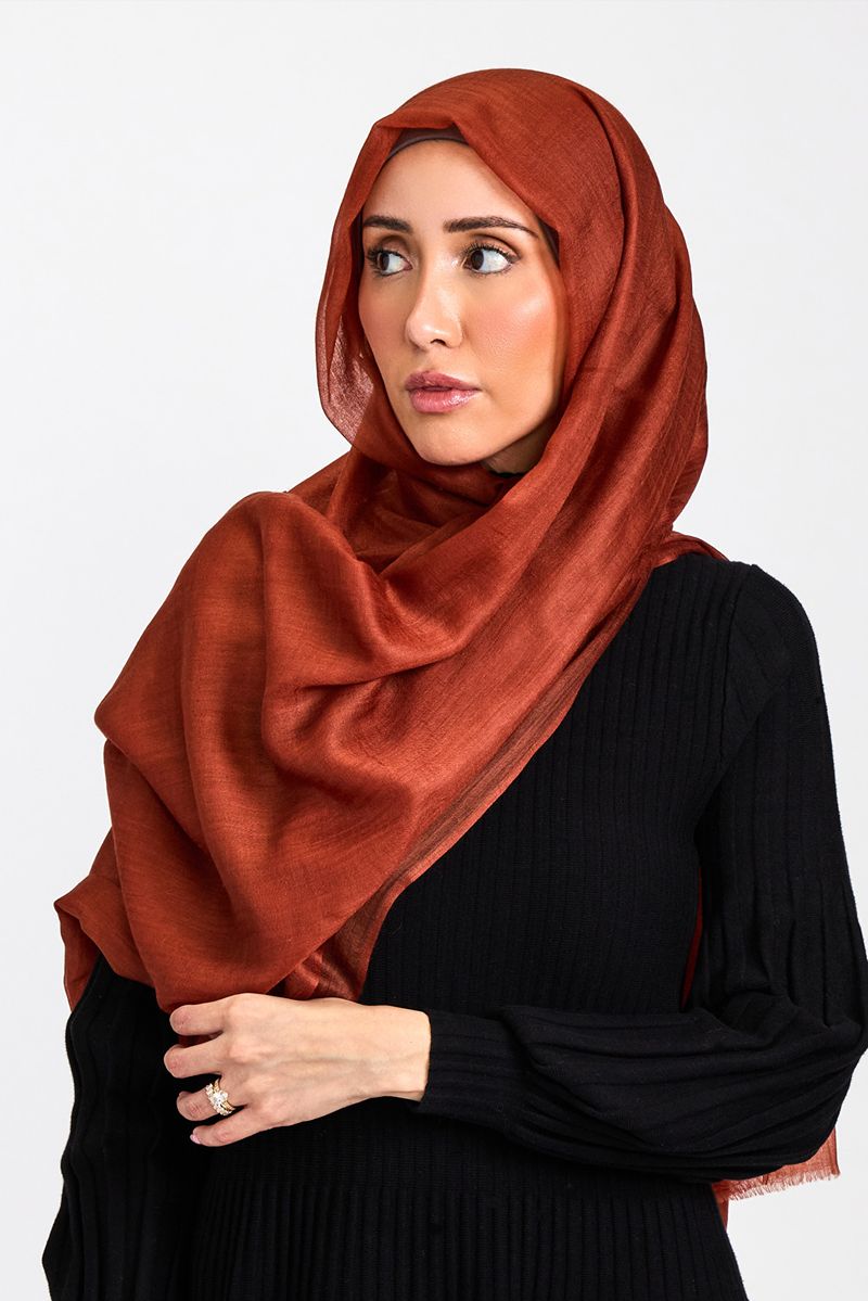 Cashmere Hijab Terracotta