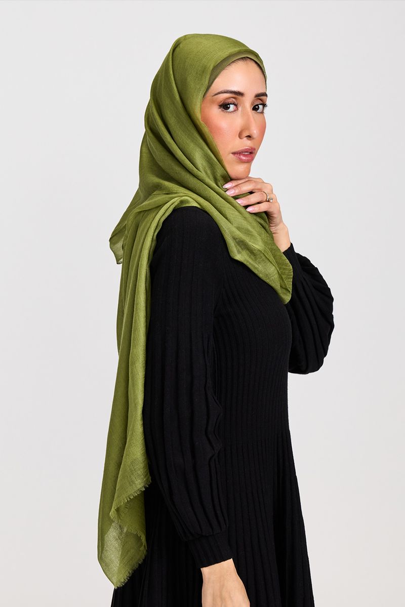 Cashmere Hijab Olive Green