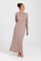 Viscose Jersey Maxi Slip Taupe