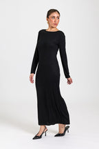 Viscose Jersey Maxi Slip Black