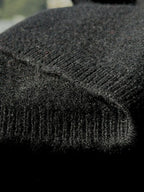 Wool and Cashmere Blend Poncho Midnight Black