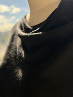 Wool and cashmere blend poncho