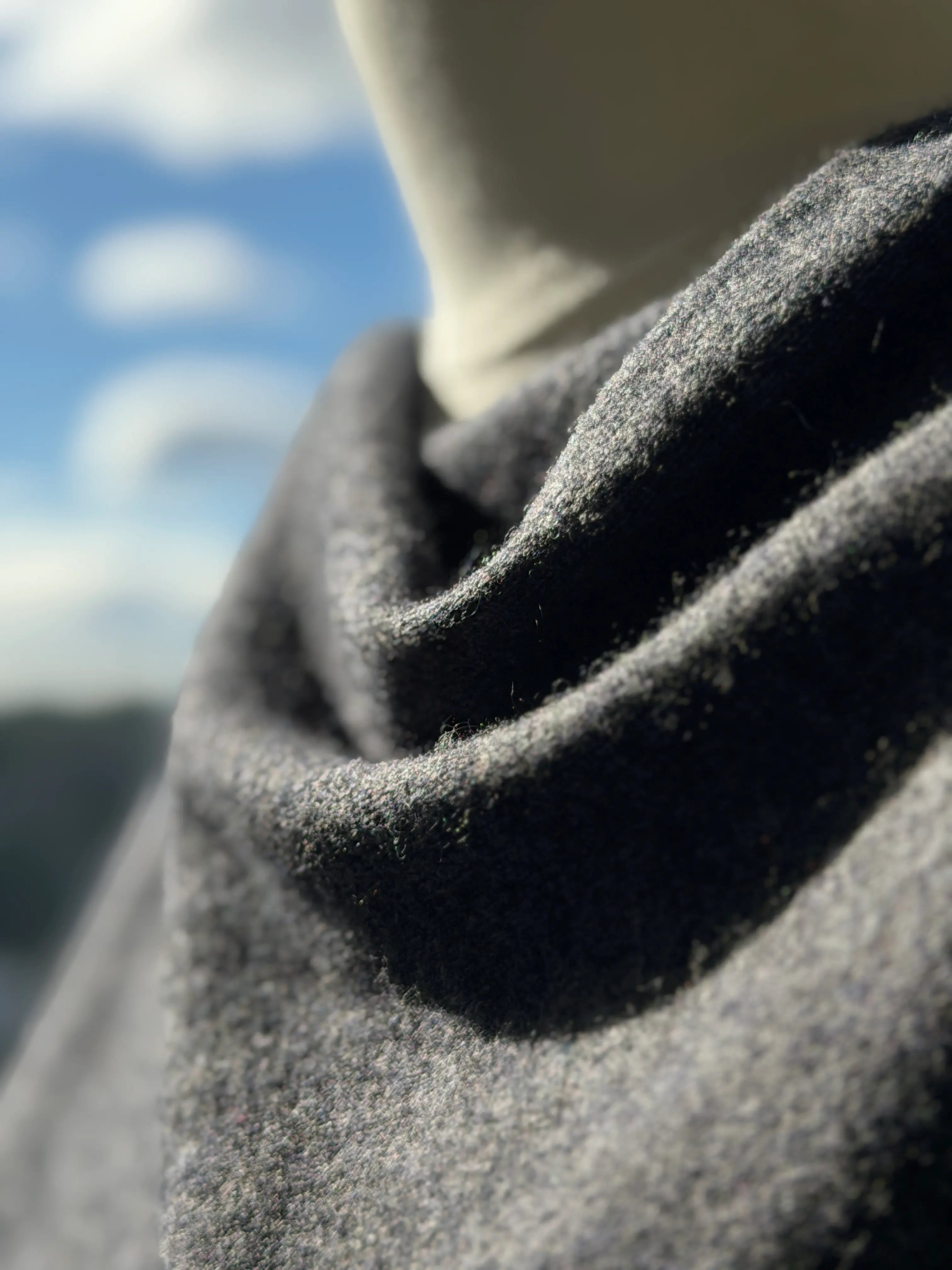 Wool and cashmere blend poncho