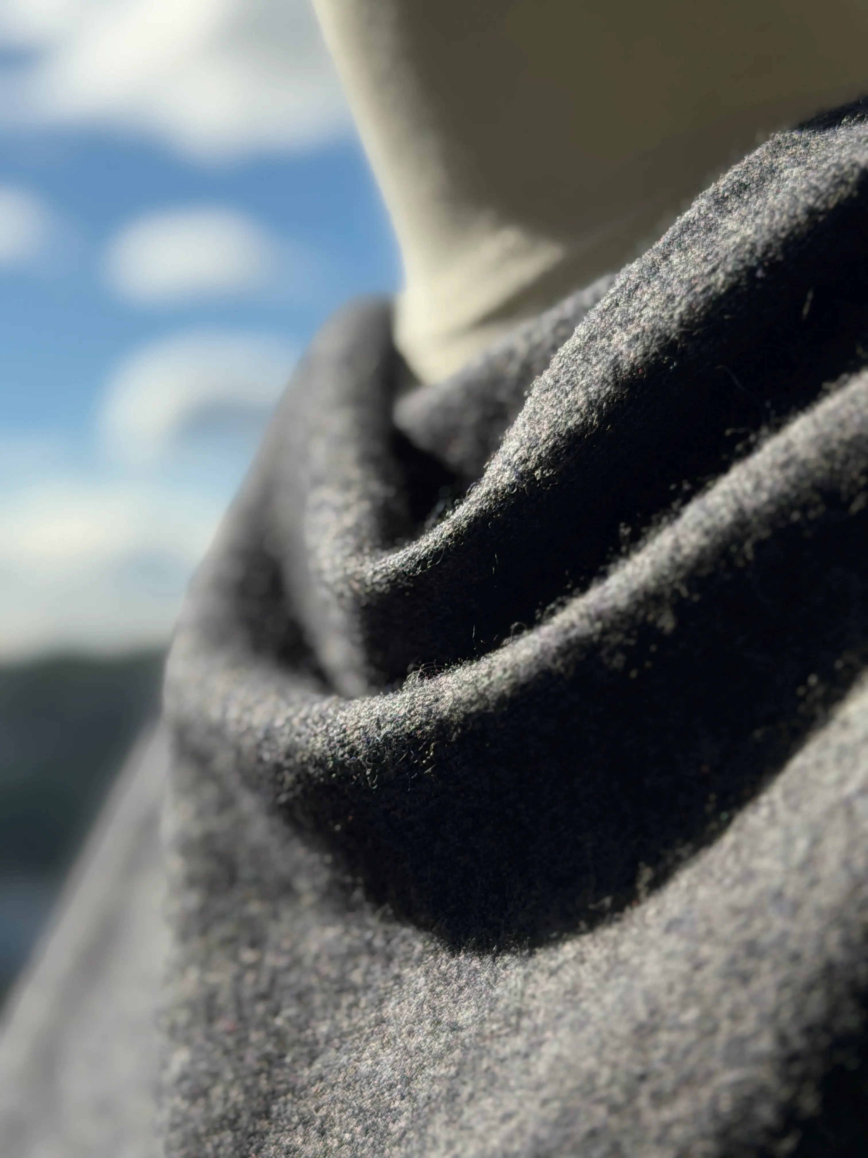 Wool and cashmere blend poncho