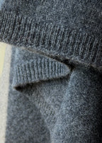 Wool and cashmere blend poncho