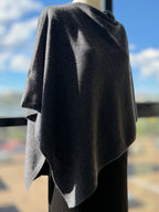 Wool and cashmere blend poncho