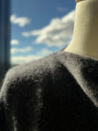 Wool and cashmere blend poncho