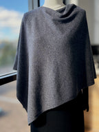Wool and cashmere blend poncho