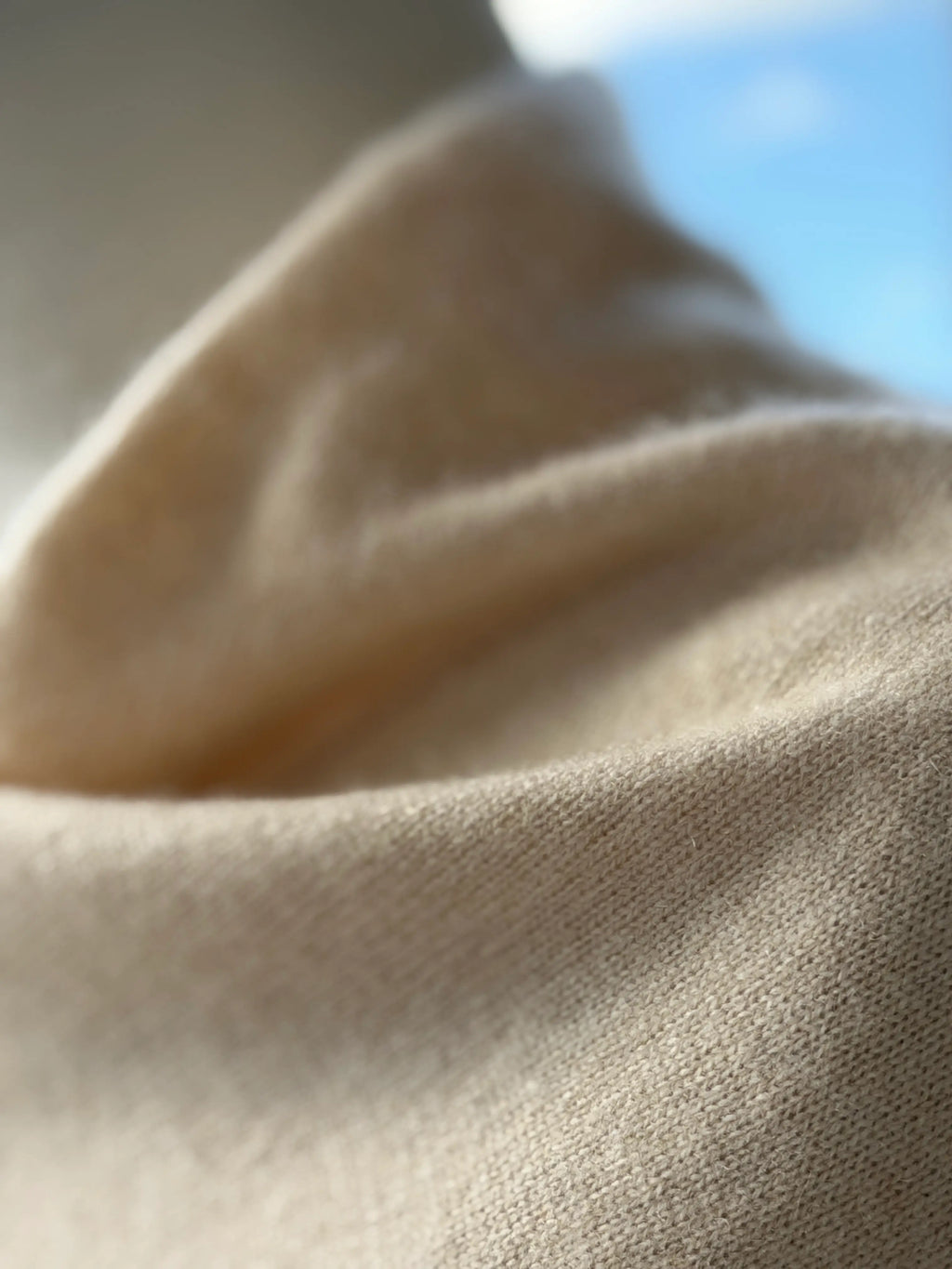 Wool and cashmere blend poncho