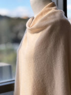 Wool and cashmere blend poncho