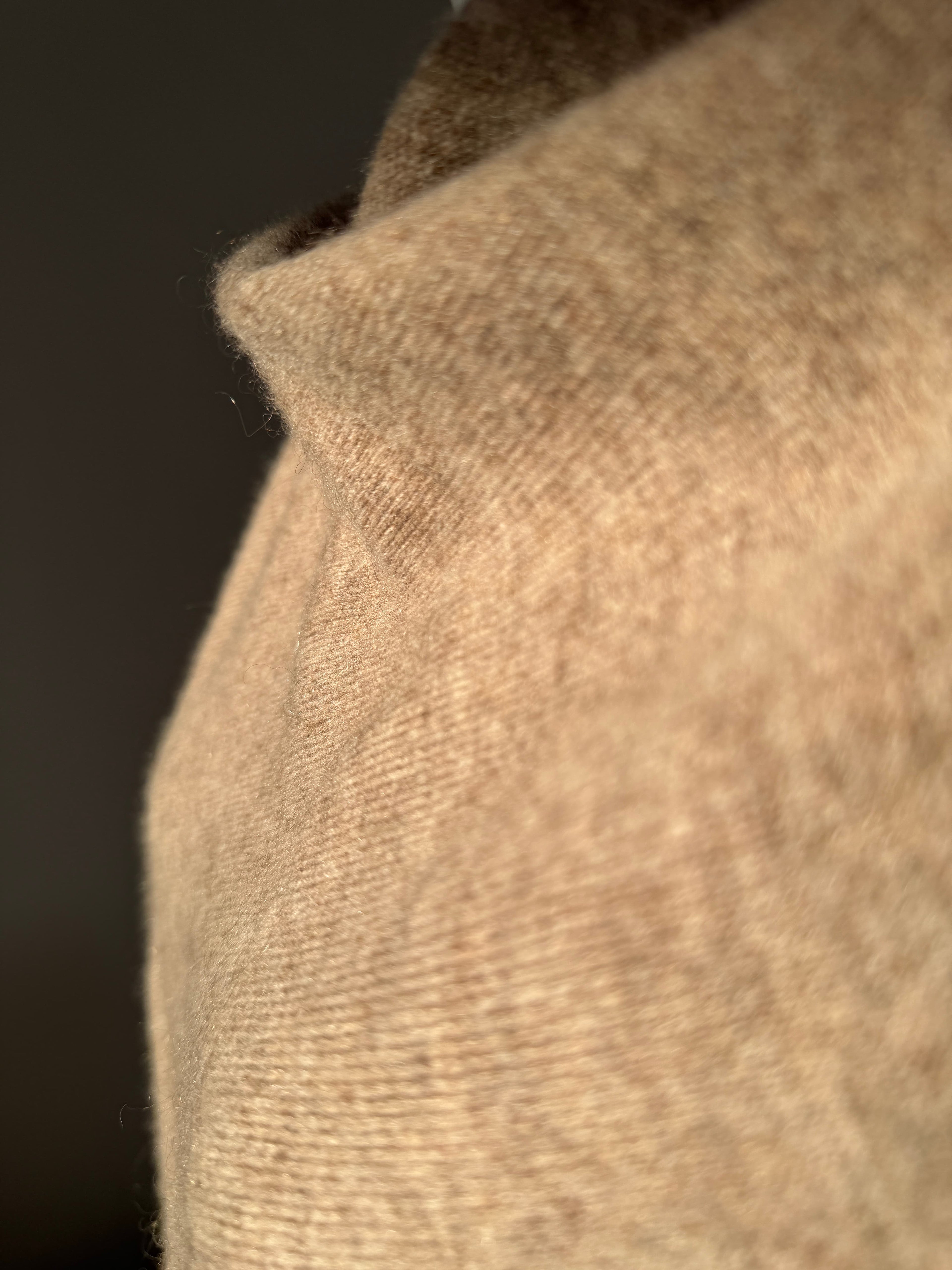 Wool and cashmere blend poncho