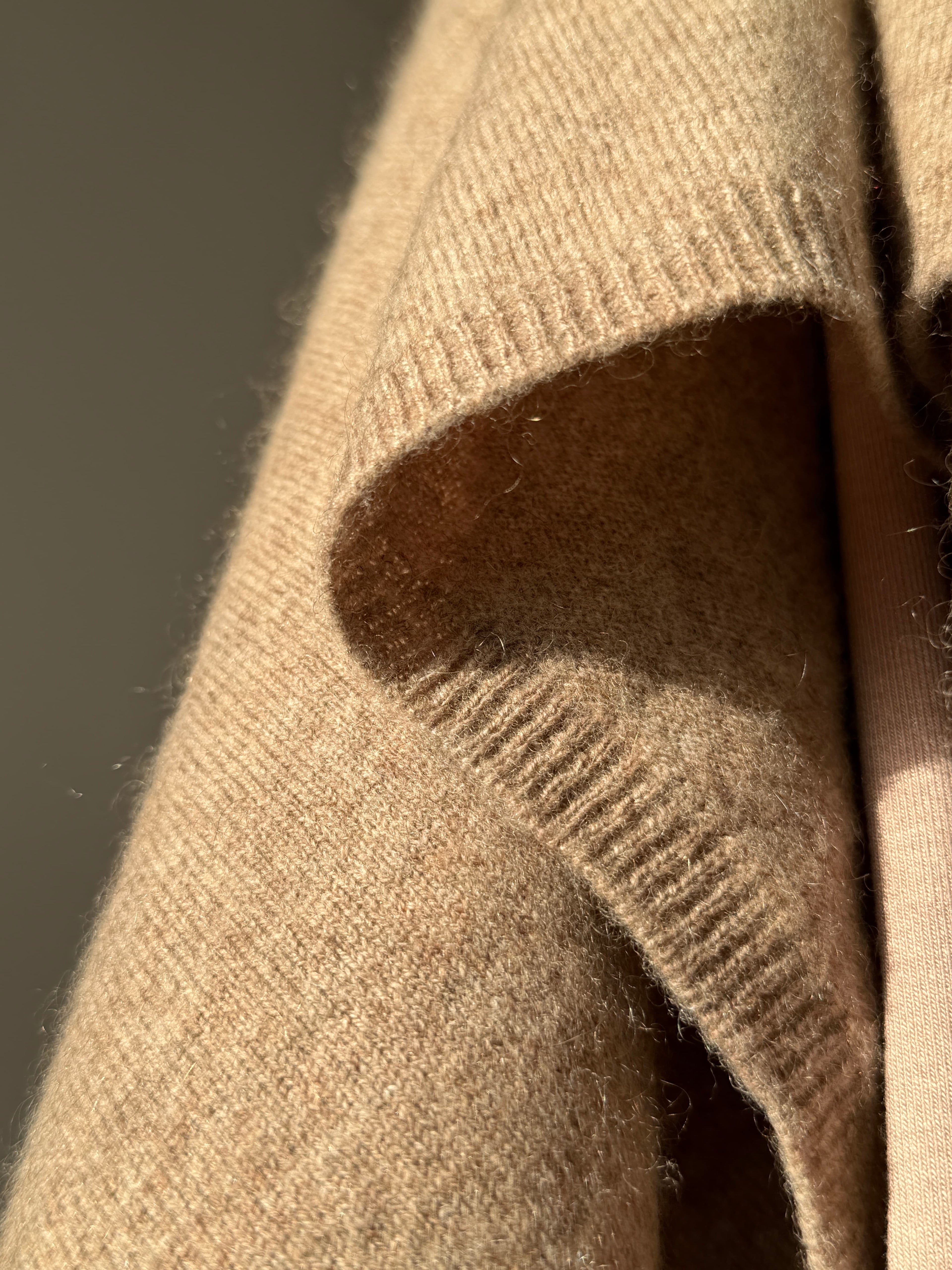 Wool and cashmere blend poncho