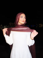Pleated A-line Maxi Knit Winter White
