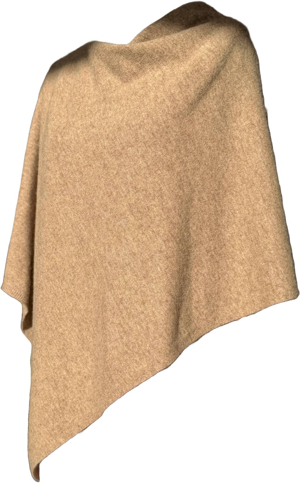 Wool and cashmere blend poncho