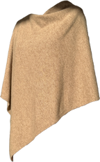 Wool and cashmere blend poncho
